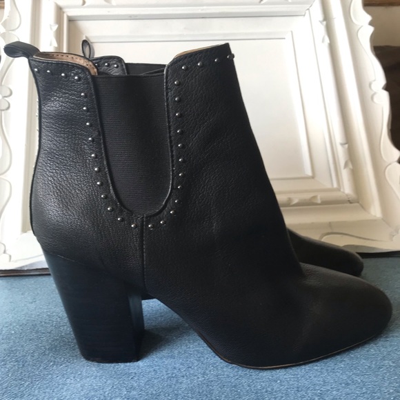 Saks Fifth Avenue Studded Leather Chelsea Boots - Picture 3 of 7
